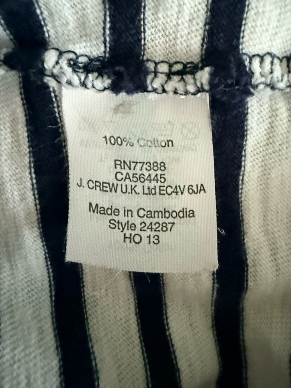 J.Crew Navy & White Breton Stripe Scoop Neck Top | Cotton | Nautical Classic - Picture 8 of 9